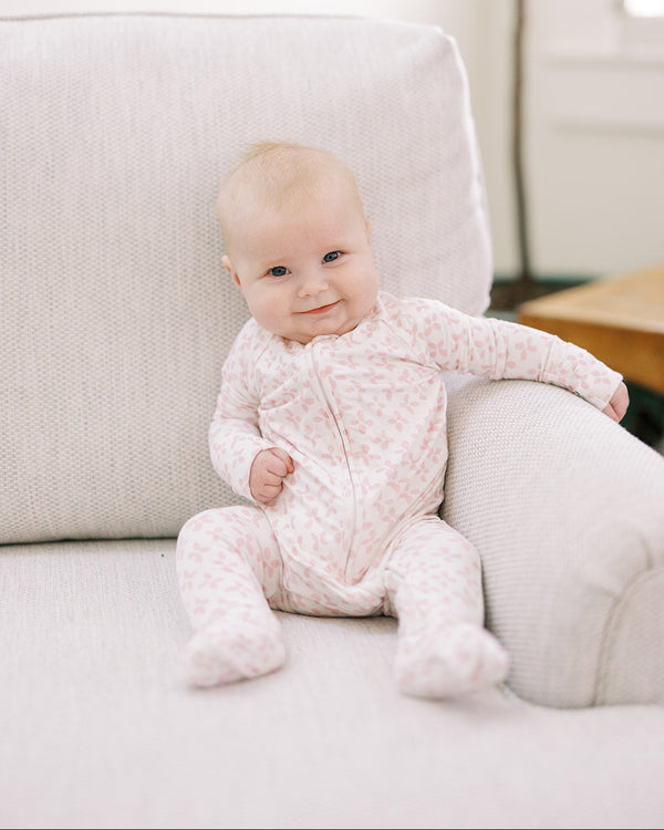 Clover Sleep Romper- Pink