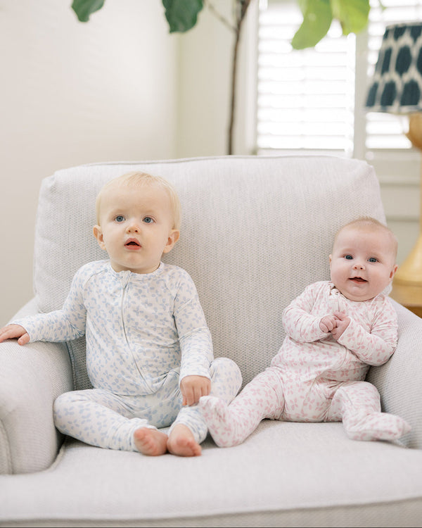 Clover Sleep Romper- Light Blue