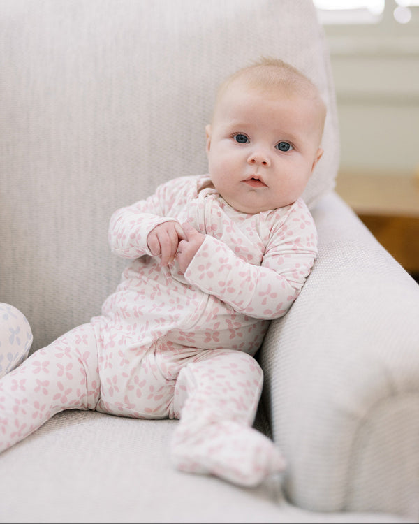 Clover Sleep Romper- Pink