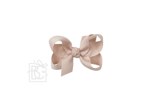 Grosgrain Bow On Clip- Vanilla