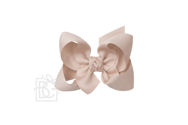 Grosgrain Bow On Clip- Vanilla