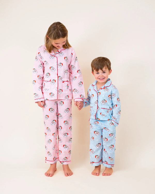 Pink Vintage Santa Pajama Set