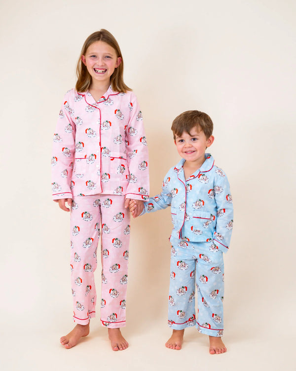 Pink Vintage Santa Pajama Set