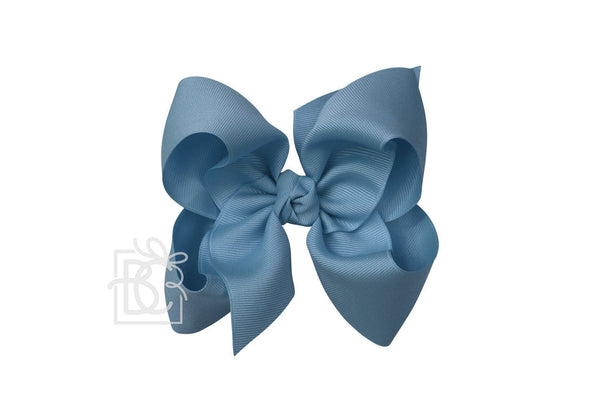 Grosgrain Bow On Clip- Williamsburg Blue
