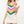Short Sleeve Multi Color Knit Top