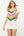 Short Sleeve Multi Color Knit Top