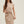 Striped Side-Tie Dress- Mocha/Cream