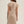 Striped Side-Tie Dress- Mocha/Cream