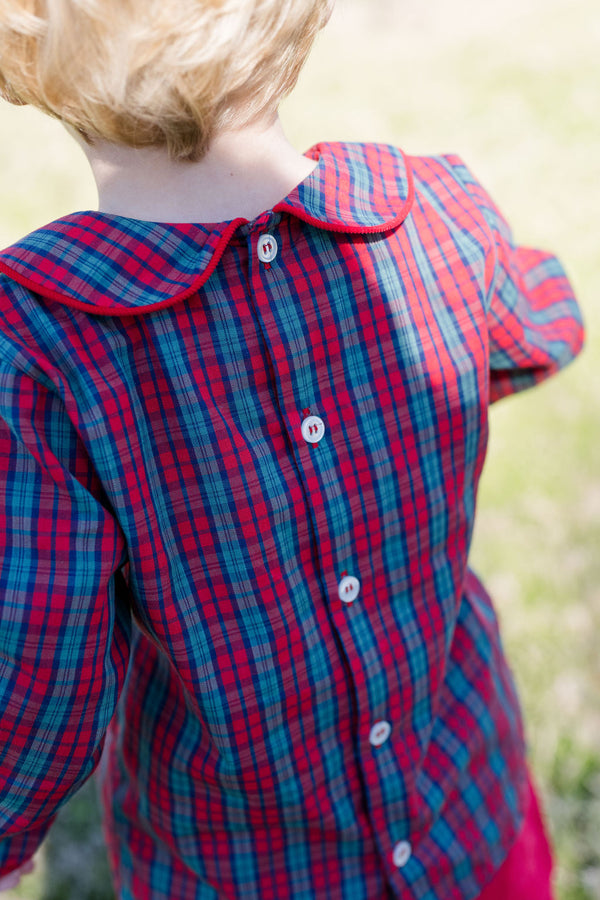 Ward Short Set- Red Christmas Plaid