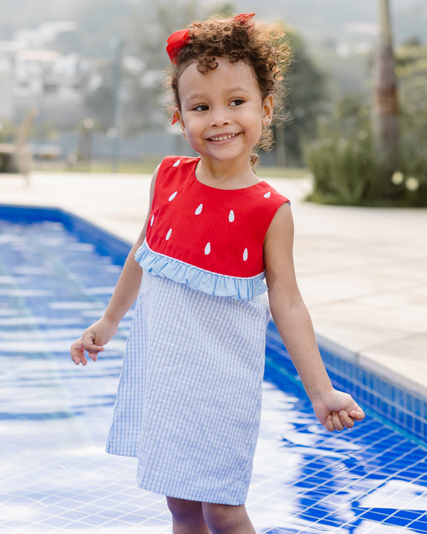 Watermelon Hayden Ruffle Dress