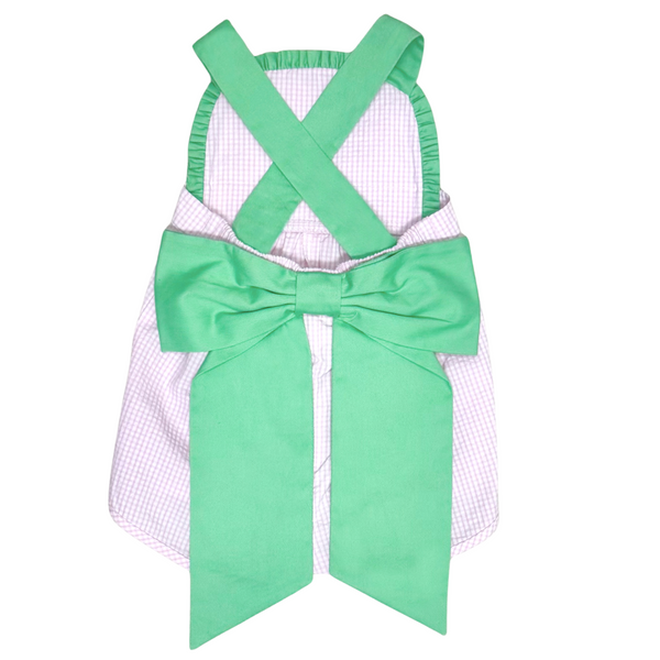 Watermelon Ruffle Bubble- Pink Seersucker