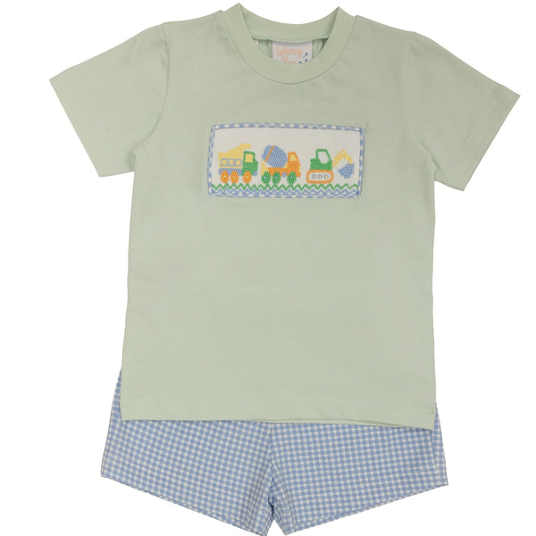 Construction Crew Smocked Short Set
