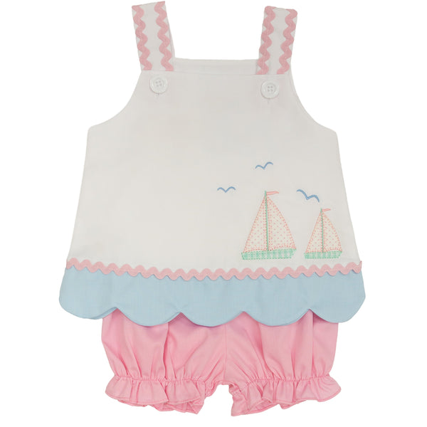 Sailboats Applique Bloomer Set