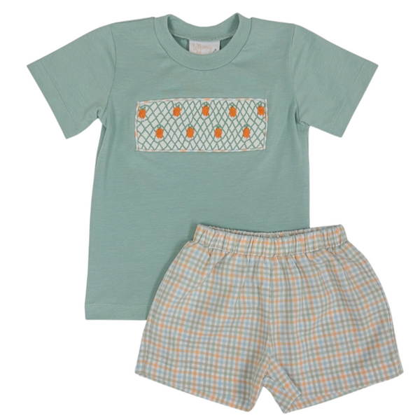 Pumpkin Picking Smocked Short Set
