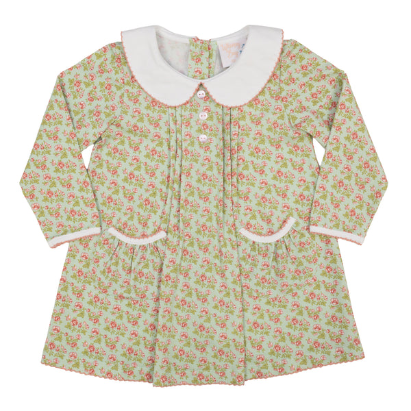 Vintage Floral Lillian Pleat Dress