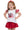 Shimmer Ruffle Sequin Cheer Top- Crimson