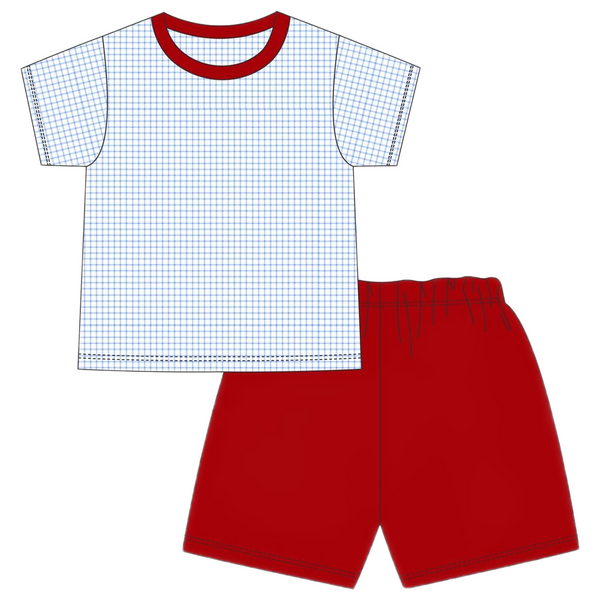 Windowpane Short Set