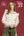 Ruffle Shoulder Quarter-Zip Pullover- Ecru