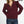 Ruffle Shoulder Quarter-Zip Pullover- Burgundy