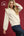 Cable Knit Textured Pullover W/ Ruffle- Ecru