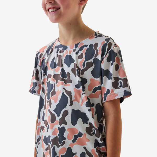 Youth Go To Tee- Vintage Camo