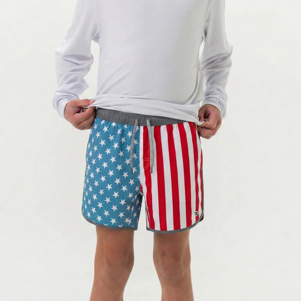 Youth Swim Trunk- Throwback USA