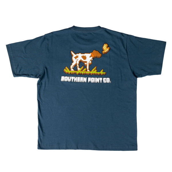 Youth Pixel Greyton Tee- Vintage Navy
