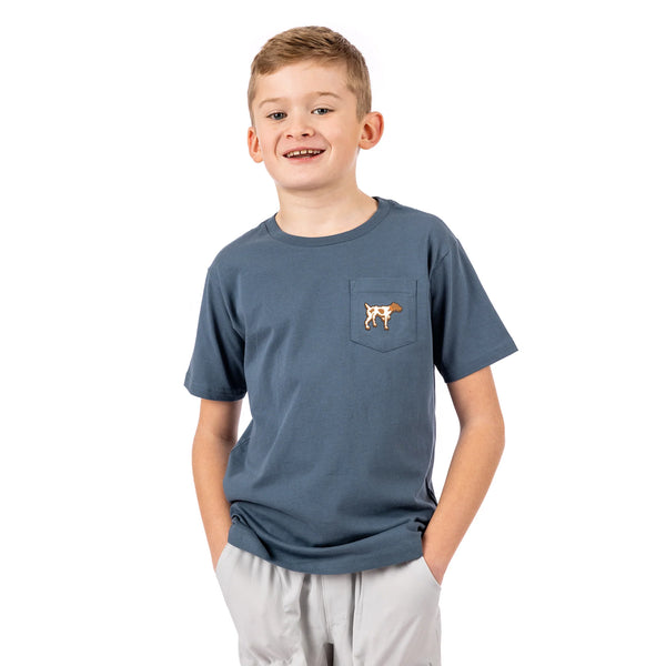 Youth Pixel Greyton Tee- Vintage Navy