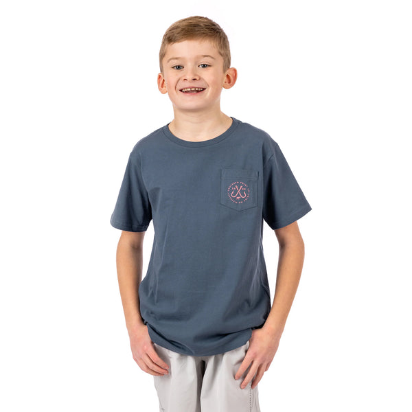 Youth Camo Tuna Tee- Vintage Navy