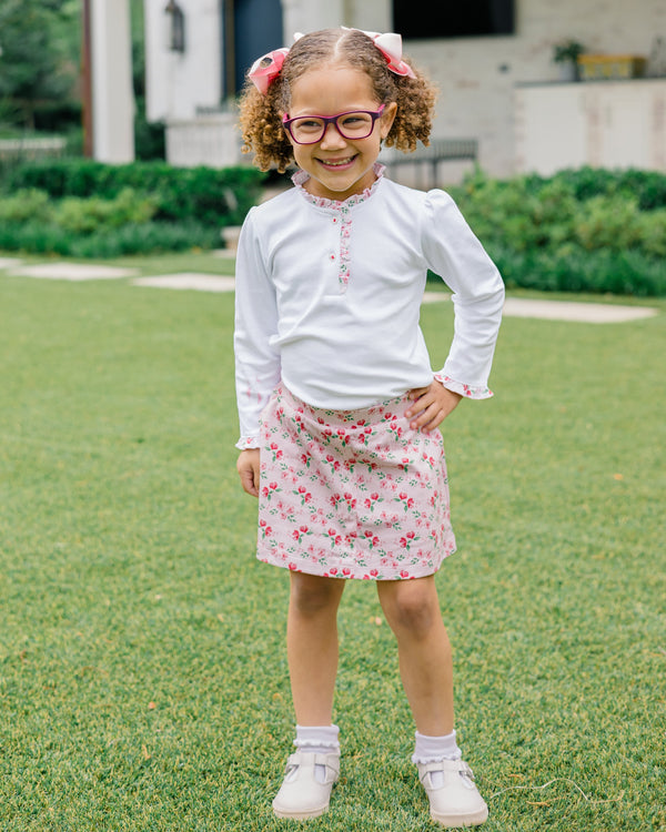 Zinnia Blooms Floral Shirt