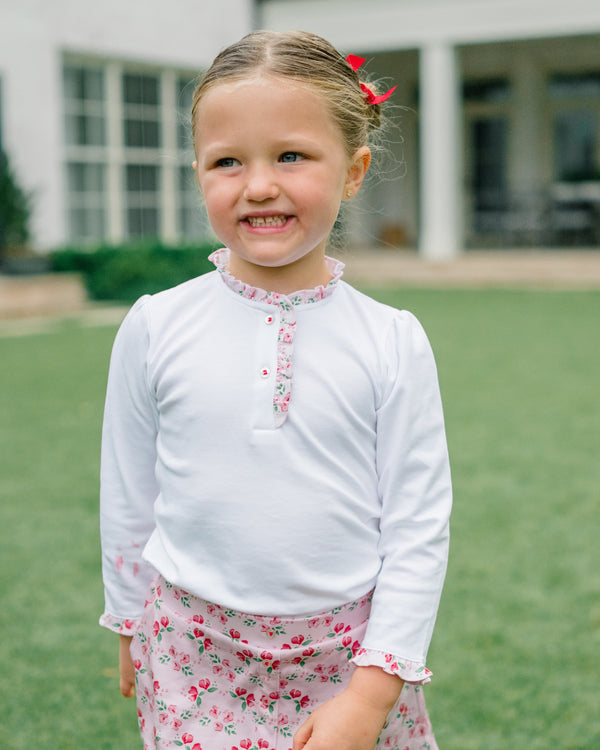 Zinnia Blooms Floral Shirt
