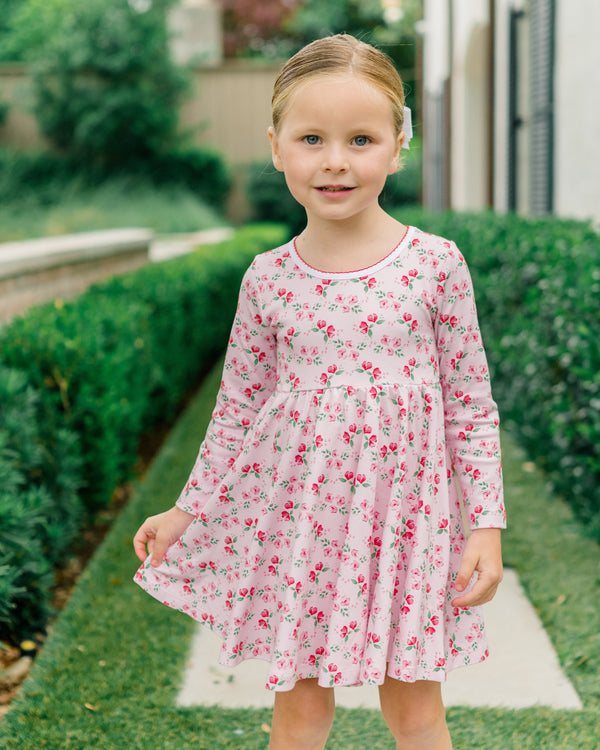 Zinnia Blooms L/S Twirl Dress