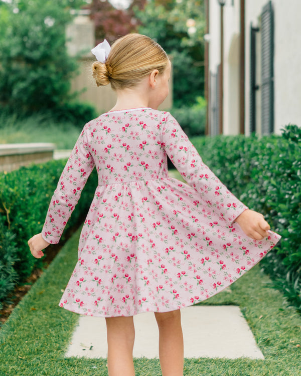 Zinnia Blooms L/S Twirl Dress