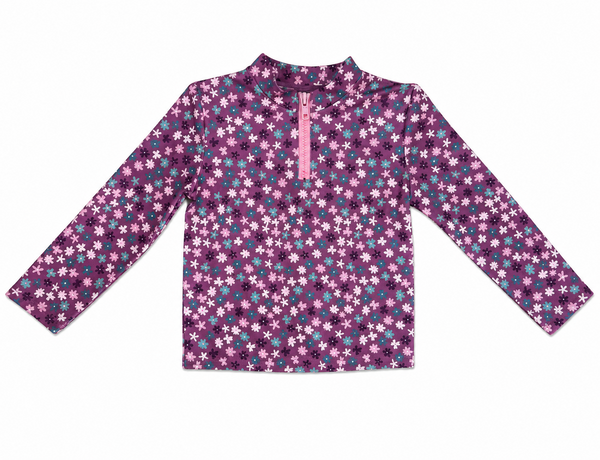 Zip Up- Plum Ditsy Floral