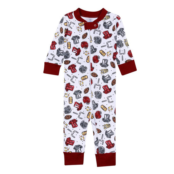 Future Draft Picks Zipper Pajamas Crimson/Grey