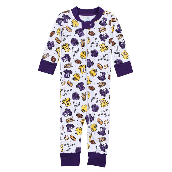 Future Draft Picks Zipper Pajamas Purple/Gold