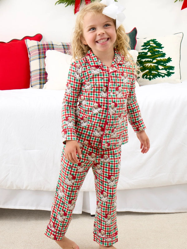 Dear Santa Pajama Set- Red & Green