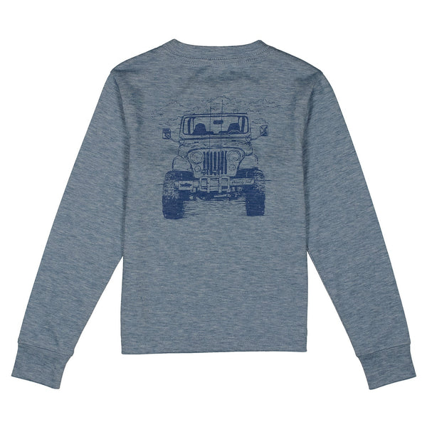Portland Pocket Tee LS Rod Runner- Ocean