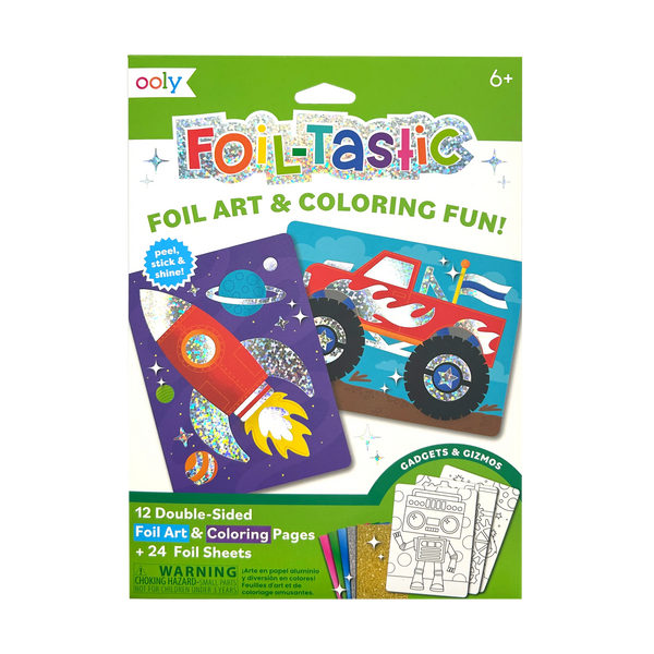 Foil-tastic: Foil Art & Coloring Fun- Gadgets & Gizmos (36 PC Set)