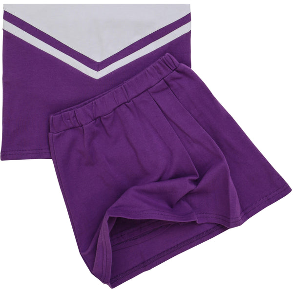 Cheer Uniform Skort Set- Purple/White