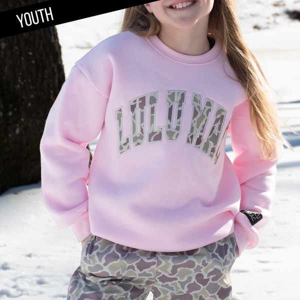 Lulu Mac Sweatshirt- Light Pink/Camo