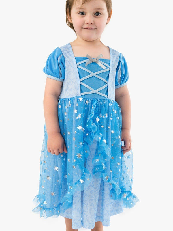 Princess Bow Dress-Up Nightgown- Crystal Blue