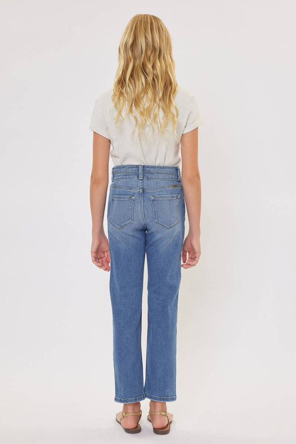 Dream High Rise Mini Straight Leg Jeans