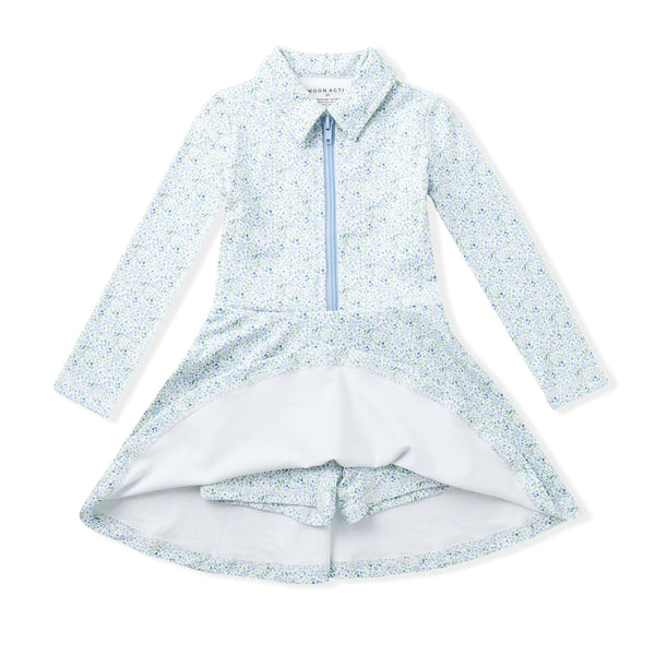 Floral L/S Dress Collar Tennis Dress