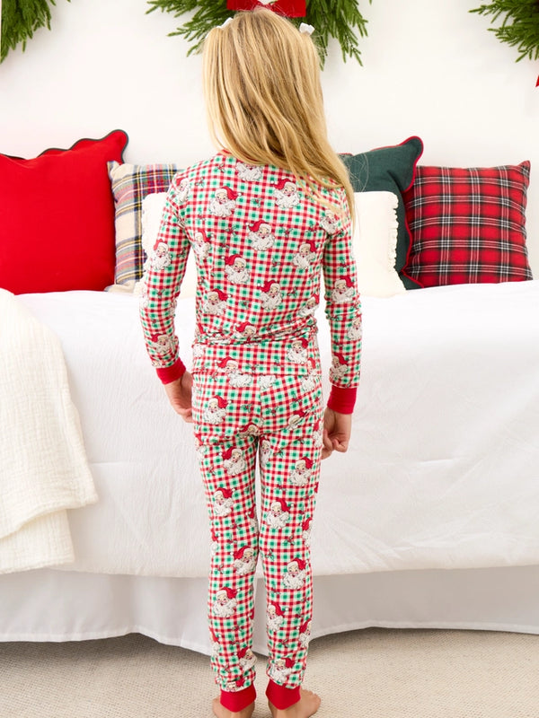 Dear Santa LS Pajama Set- Red & Green