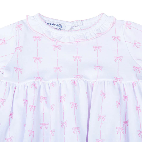 Amelia's Classics Ruffle Gathered Gown- Pink