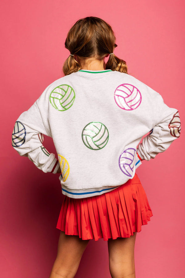 Grey Multi Volleyball Sweatshirt- (Kid's)