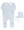 Peter Pan Cable Knit Romper W/ Bonnet- Blue