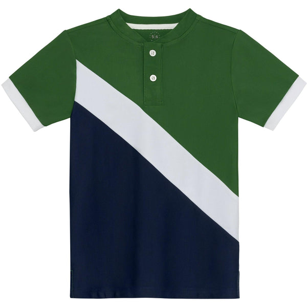 Green/White/Navy Cross-Court Blade Shirt