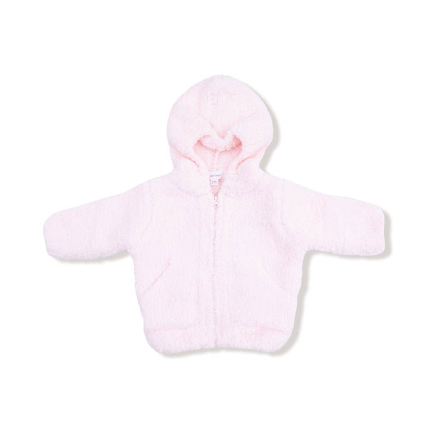 Chenille Hooded Jacket- Pretty Pink